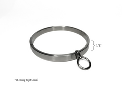 1/2" Flat Satin Stainless Steel Eternity Collar