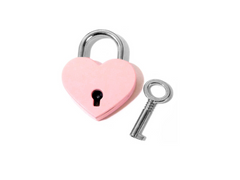 Large Heart Padlock with Key