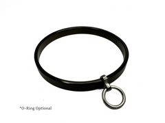 1/2" Flat Matte Black Stainless Steel Eternity Collar