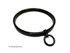 1/2" Flat Matte Black Stainless Steel Eternity Collar