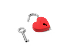 Large Heart Padlock with Key