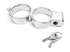 Stainless Steel High Security Irish 8 Quick Snap Shut Handcuffs with Extra Key 131-SS