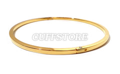 Cuboid Style Gold Stainless Steel Lightweight Slave Collar Restraint 1999-GP