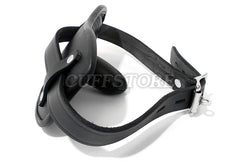 Adult BDSM Extreme Real Black Leather Locking Mouth Gag Mask 2008-SM