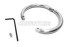 Brushed Stainless Steel Elliptical Handcuffs Bondage Wrist Restraint 2016-BR