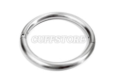 Brushed Stainless Steel Elliptical Handcuffs Bondage Wrist Restraint 2016-BR