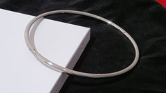 6MM Petite Thin Polished Stainless Eternity Collar Locking Slave Collar - Available in Multiple Sizes