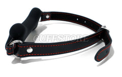 Bondage Silicone Dog Bone Mouth Gag Harness 2051-CS - Available Colors: Black, Pink & Red