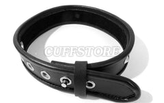 Lockable Colored Leather Studded Bondage Collar