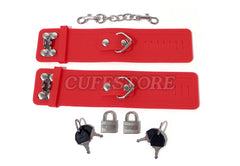 Soft Silicone Handcuffs - Available Colors: Black, Pink & Red