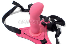 Pegging Pink Strap On Dildo with Adjustable Harness