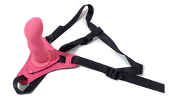 Pegging Pink Strap On Dildo with Adjustable Harness