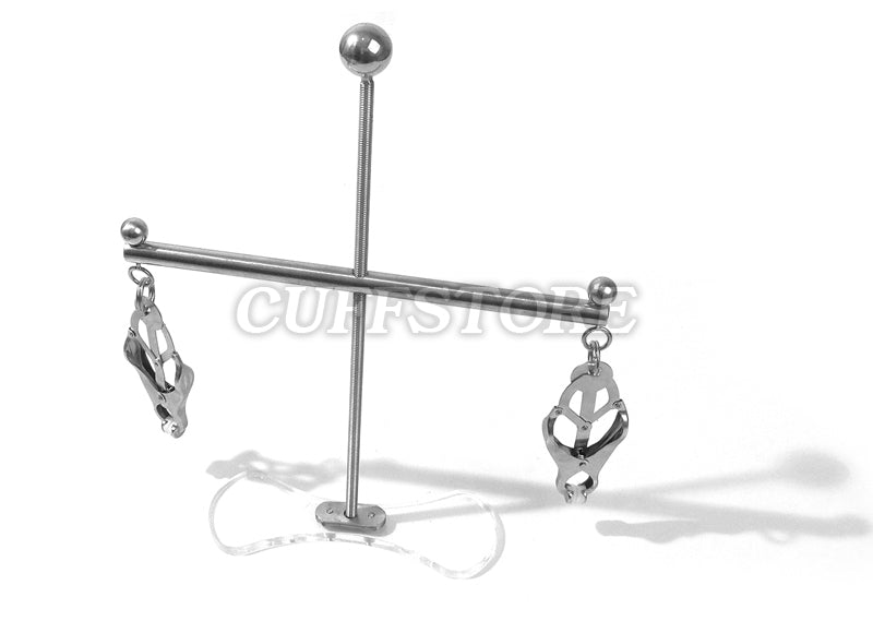 Stainless Steel Tower of Pain Nipple Clamps with Plexiglass