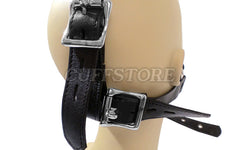 Lockable Open Mouth Ball Gag Leather Harness