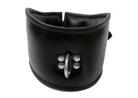 Deluxe Padded Black Leather Posture Collar - Multiple Color Options