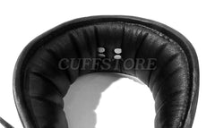 Deluxe Padded Black Leather Posture Collar - Multiple Color Options