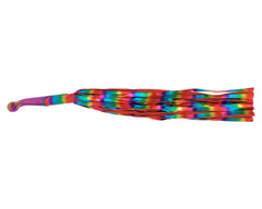 Rainbow Suede Leather BDSM Bondage Flogger 35 Tails With Rainbow Stainless Steel Insertable Handle