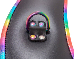 Rainbow Padded Leather Lockable Posture Collar