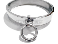 Locking Flat Stainless Steel Collar with Allen Drive Key & Removable Ring KB-896 Multiple Sizes