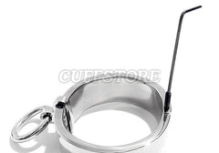 Locking Stainless Steel Flat Bondage Cuffs (Wrist Handcuffs) With Removable Ring - Multiple Sizes Available