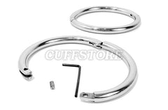 Stainless Steel Locking Elliptical Leg Irons with Allen Drive Key 898-EP