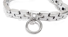 Locking Watch Band Link Collar with Padlock and Key KB-906