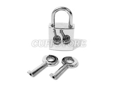 Silver Polished Padlock and Key