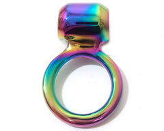 Wide Rainbow Removable Ring for Collars Cuffs and Legirons