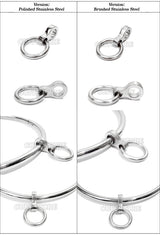 Removable Ring Polished Stainless for KB-899 Round Collars and KB-897 KB-898 Cuffs and Leg Irons