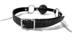 Lockable Breathable Mouth Ball Gag with Nipple Clamps