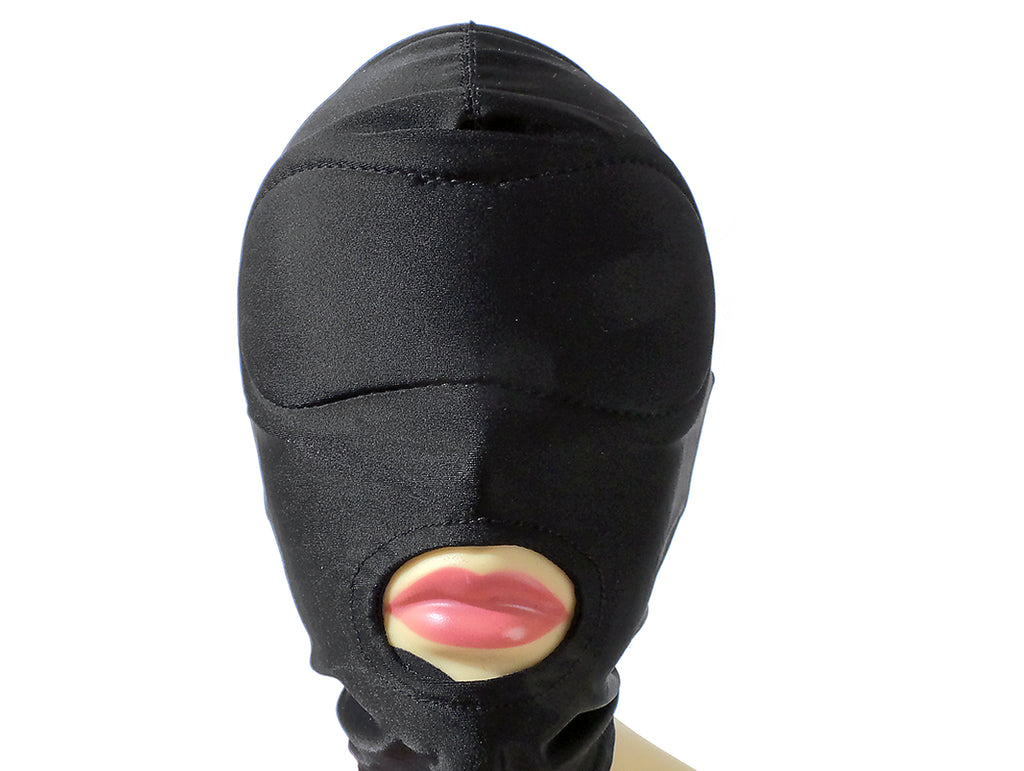 Spandex Hood With Built on Padded Blindfold