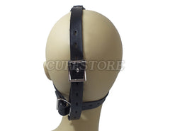 Lockable Open Mouth Ball Gag Leather Harness